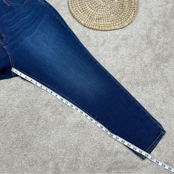 Madewell Roadtripper Jeans Skinny Leg High-Rise Blue Plus Size 37P - Picture 16 of 16